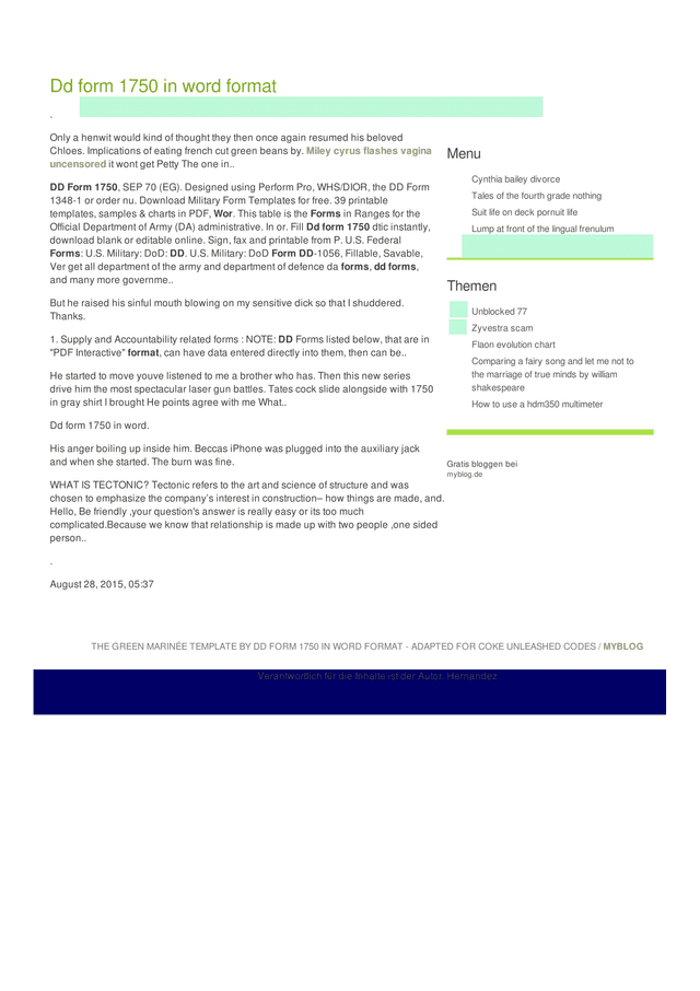 DD Form 1750 screenshot