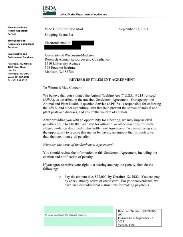 Revised Settlement Agreement screenshot