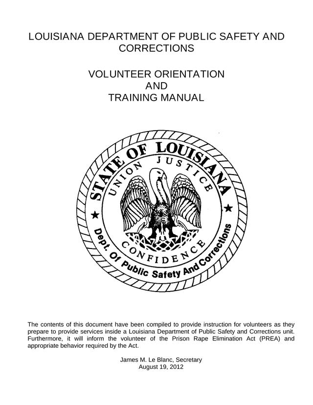 Volunteer Orientation And Training Manual screenshot
