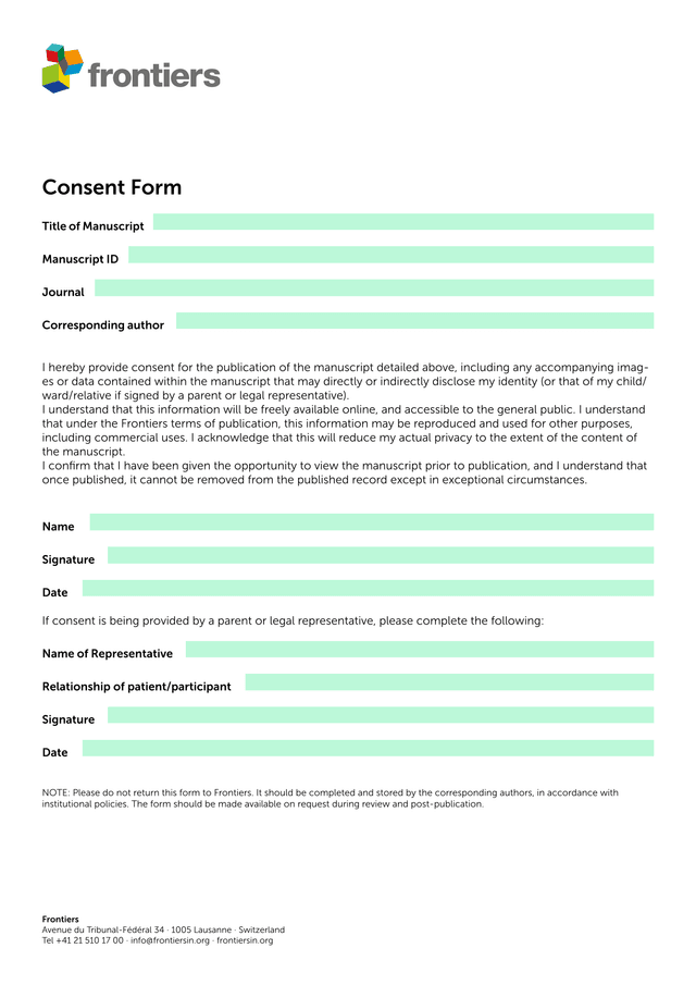 Consent Form screenshot
