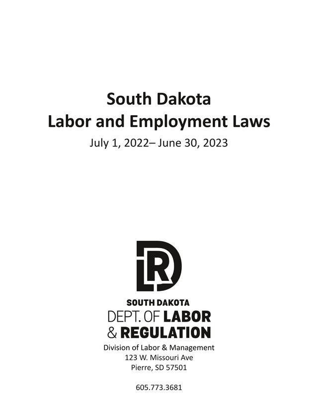 South Dakota Labor And Employment Laws screenshot
