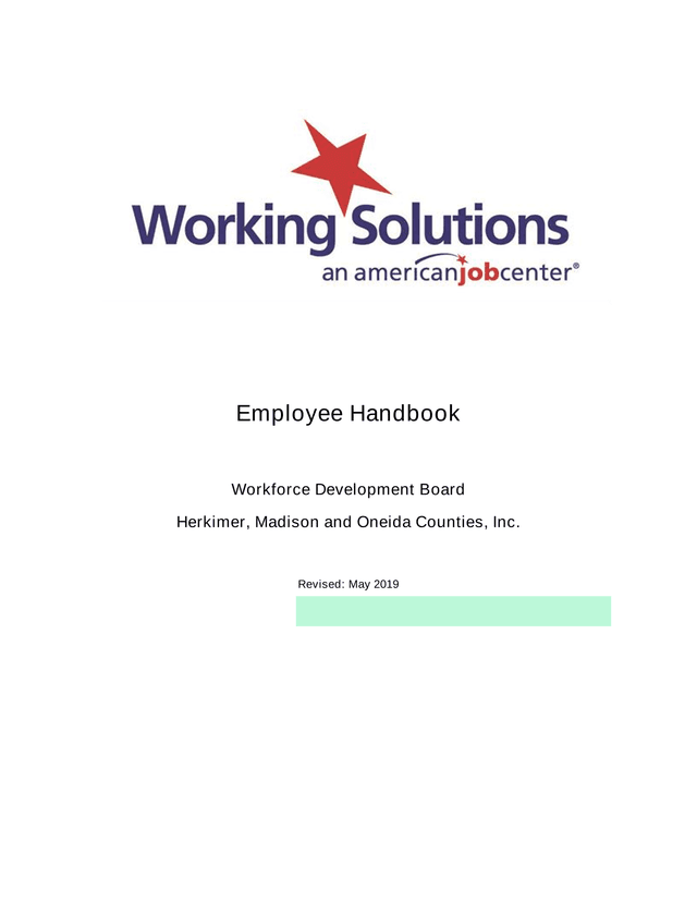 Employee Handbook screenshot