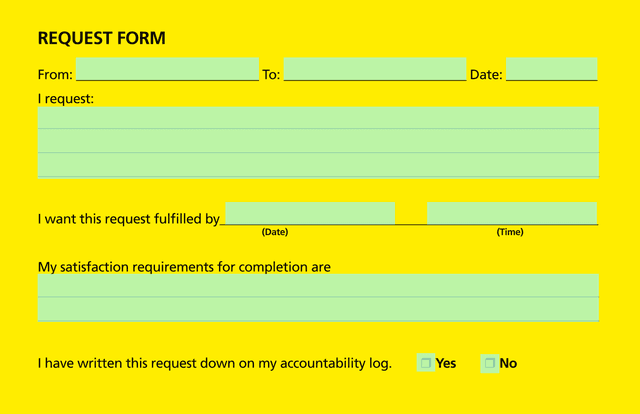 REQUEST FORM screenshot