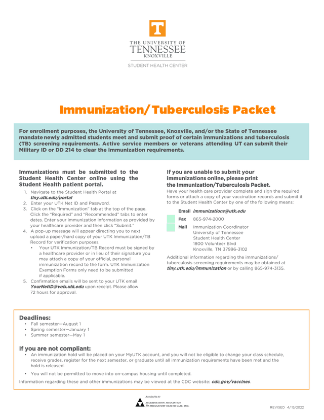 ImmunizationTuberculosis Packet screenshot