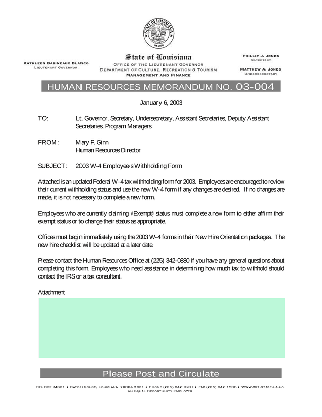 2003 W 4 EmployeeS Withholding Form screenshot