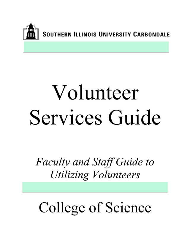 Volunteer Services Guide screenshot