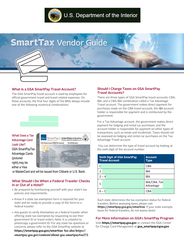 SmartTax Vendor Guide screenshot