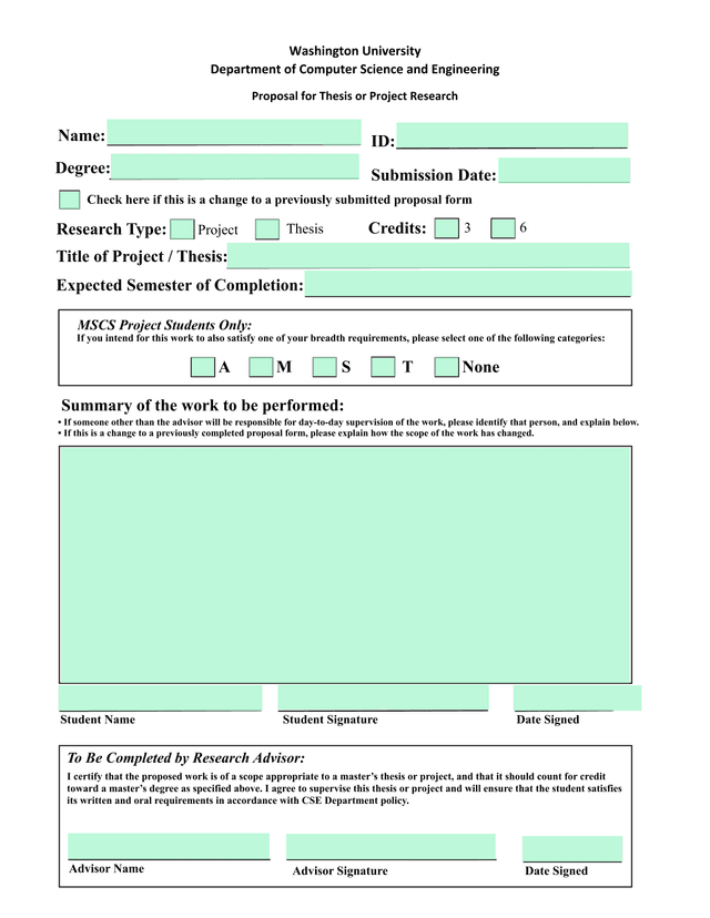 Proposal For Thesis Or Project Research screenshot