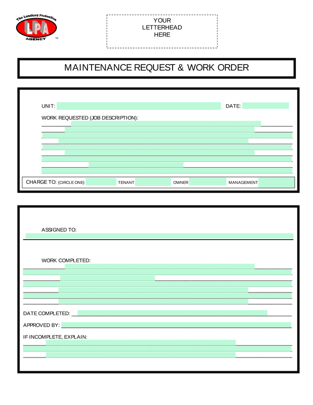 Maintenance Request  Work Order screenshot