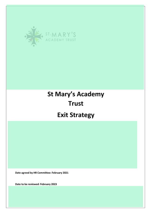 St MaryS Academy Trust Exit Strategy screenshot