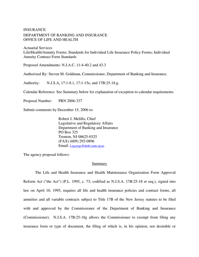 Proposed Amendments N.J.A.C. 114 40.2 And 43.3 screenshot