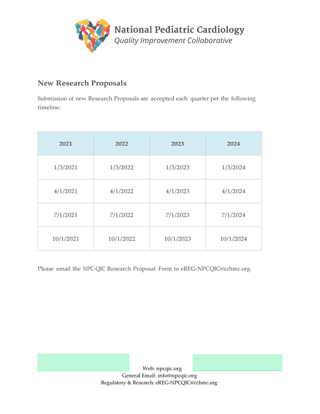 New Research Proposals screenshot