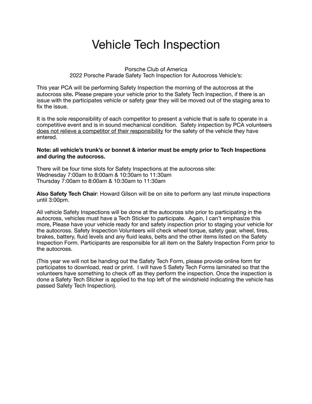 Vehicle Tech Inspection screenshot