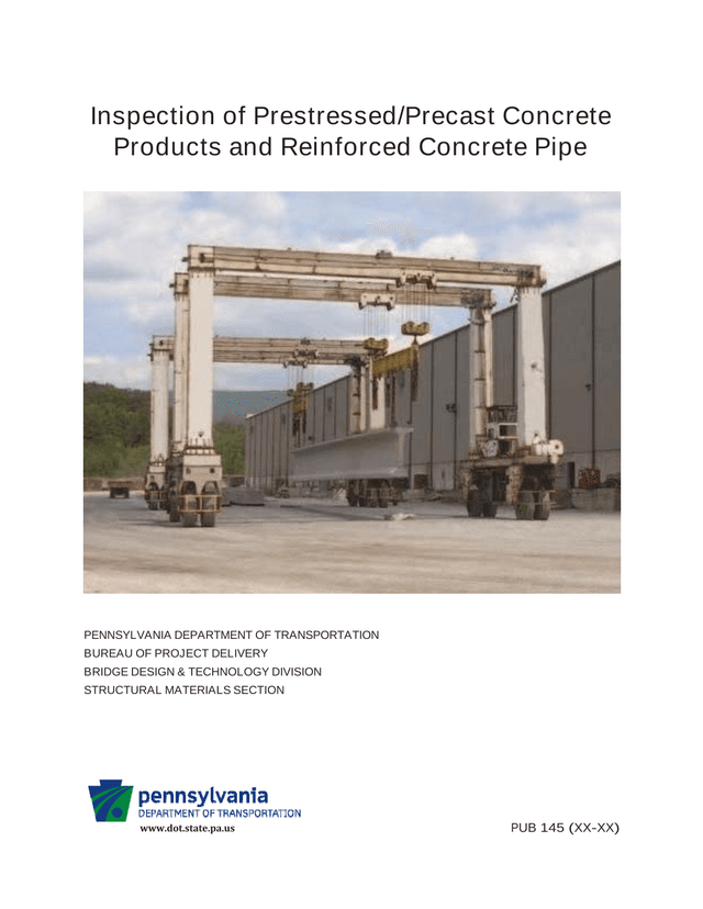 Inspection Of PrestressedPrecast Concrete Products And Reinforced Concrete Pipe screenshot