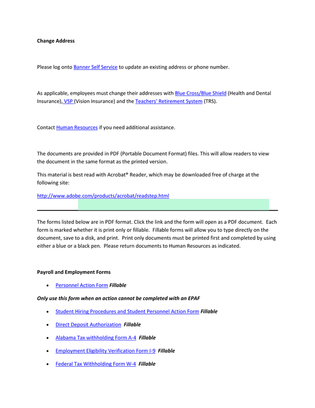 Change Address screenshot