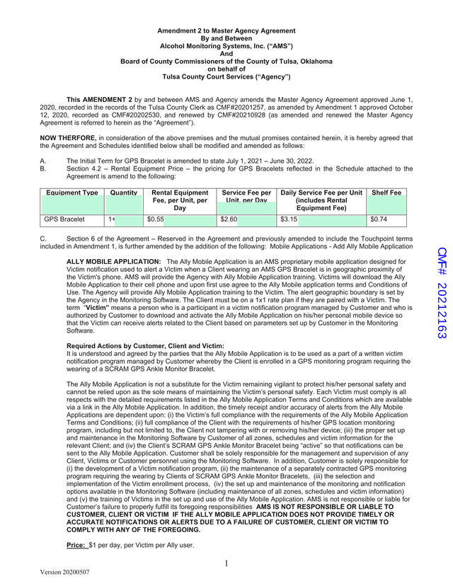 Amendment 2 To Master Agency Agreement screenshot