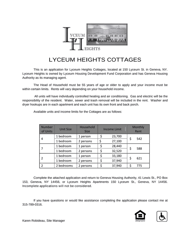 Lyceum Heights III Rental Application screenshot