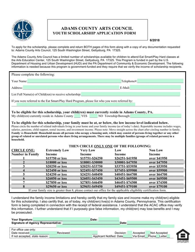 Eat SmartPlay Hard Scholarship Application screenshot
