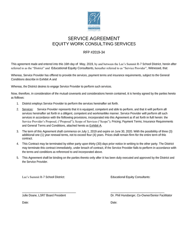 SERVICE AGREEMENT EQUITY WORK CONSULTING SERVICES RFP 2019 34 screenshot