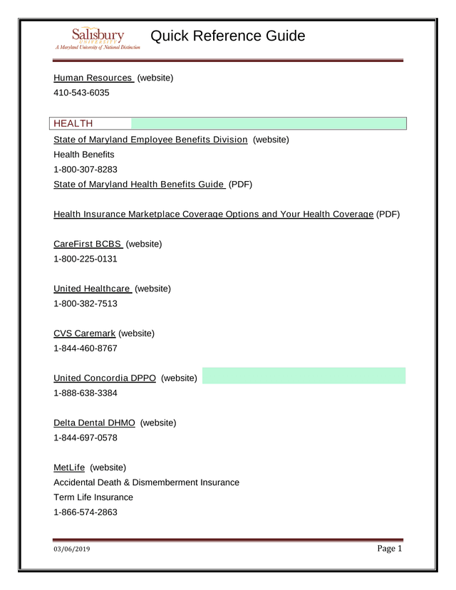 Quick Reference Guide screenshot