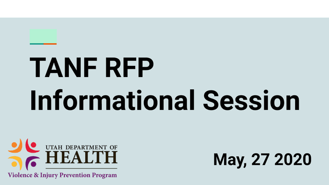 TANF RFP Informational Session screenshot