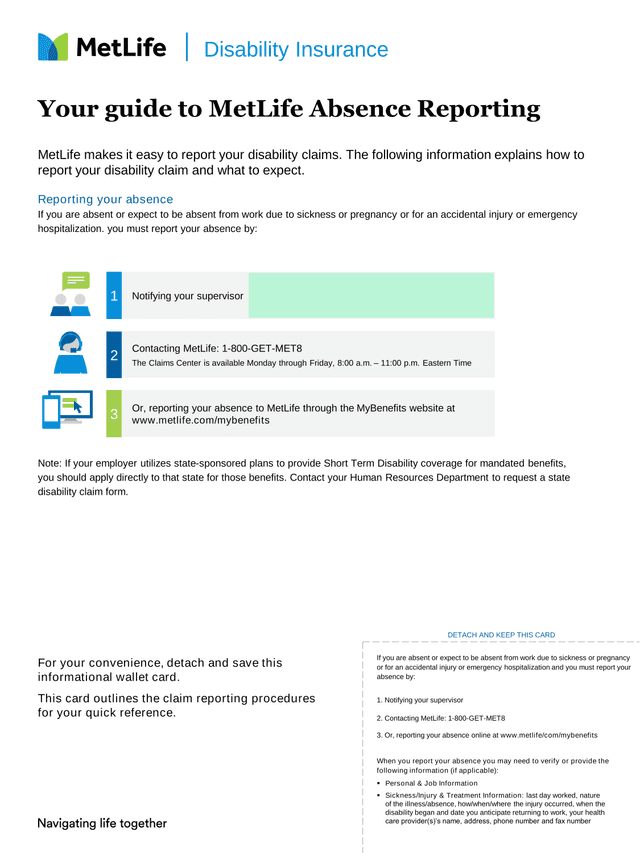 MetLife Disability Insurance Guide screenshot
