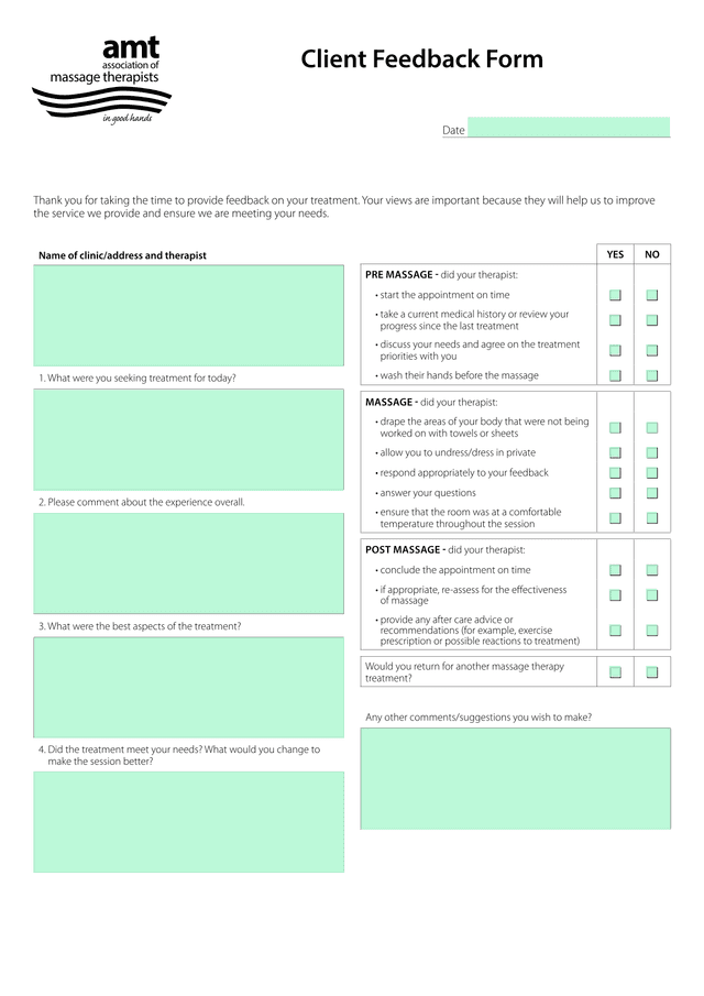 Client Feedback Form screenshot