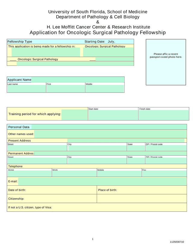 Application For Oncologic Surgical Pathology Fellowship screenshot