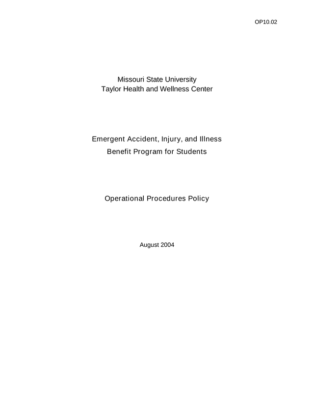 Emergent Accident, Injury, And Illness Benefit Program For Students screenshot