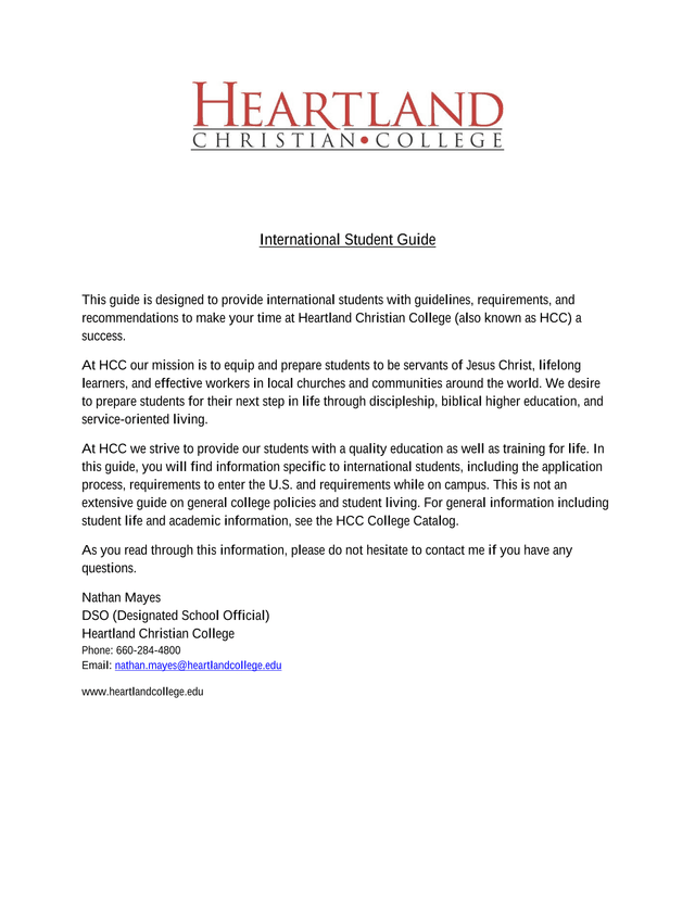 International Student Guide screenshot