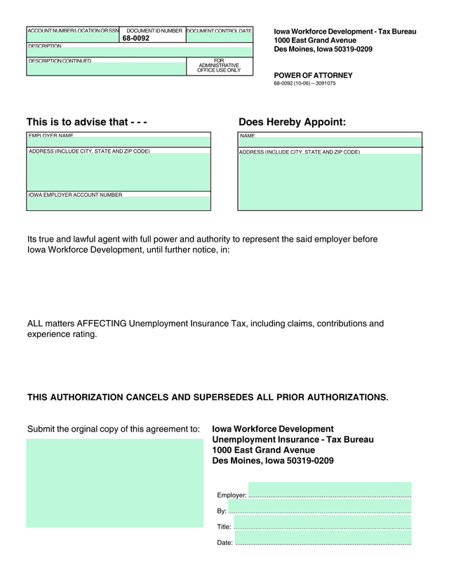 Power Of Attorney screenshot