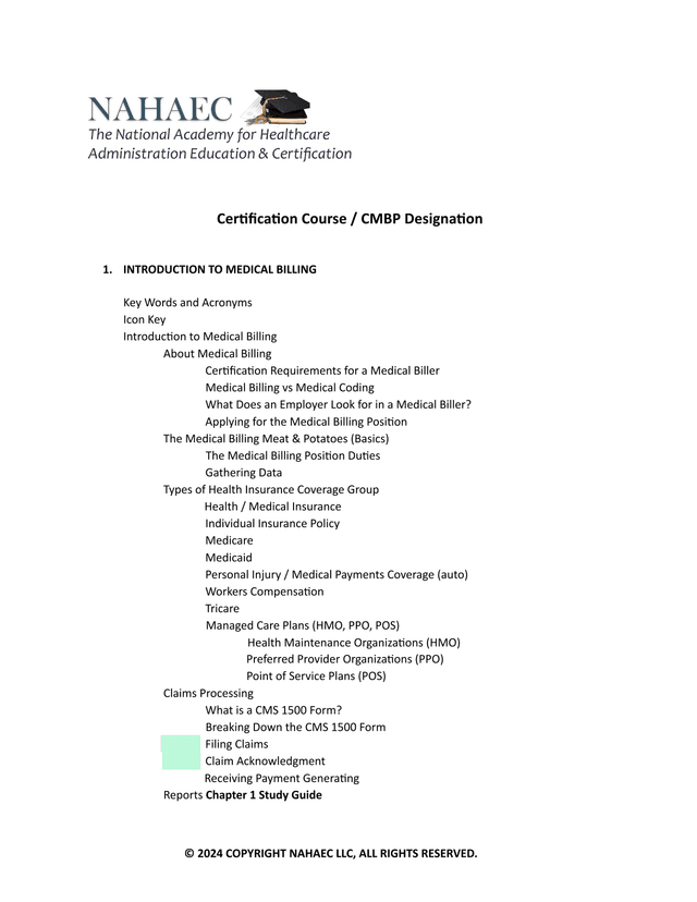 Certification Course  CMBP Designation screenshot