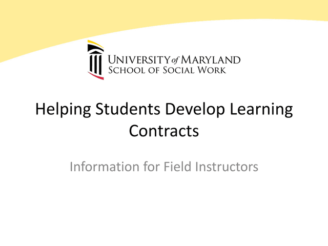 Helping Students Develop Learning Contracts screenshot