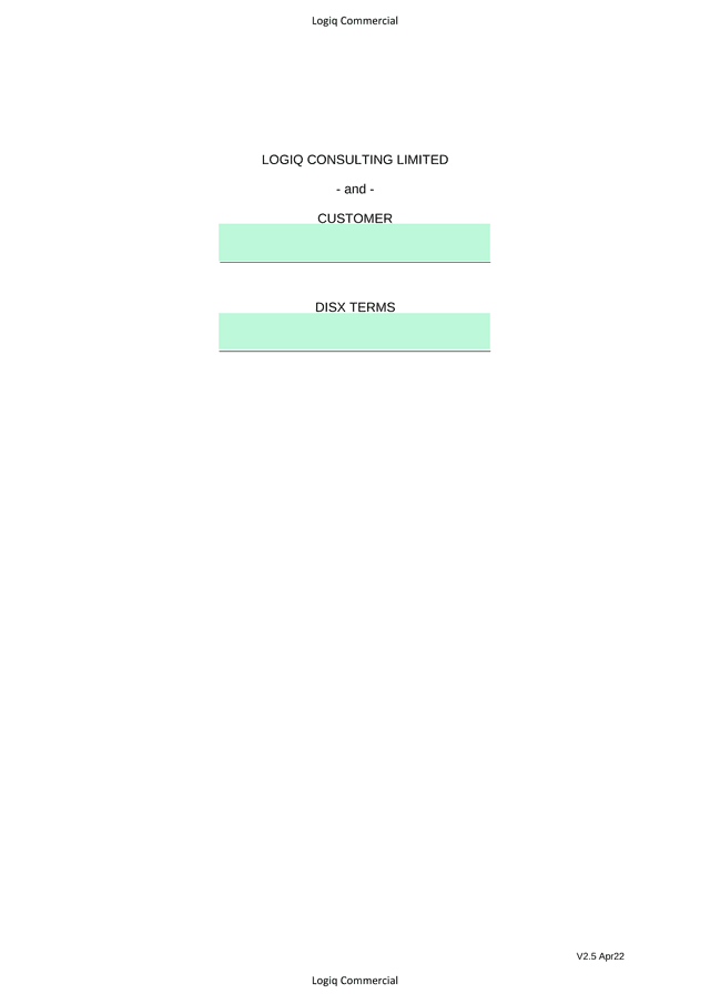 Logiq Commercial DISX Terms screenshot