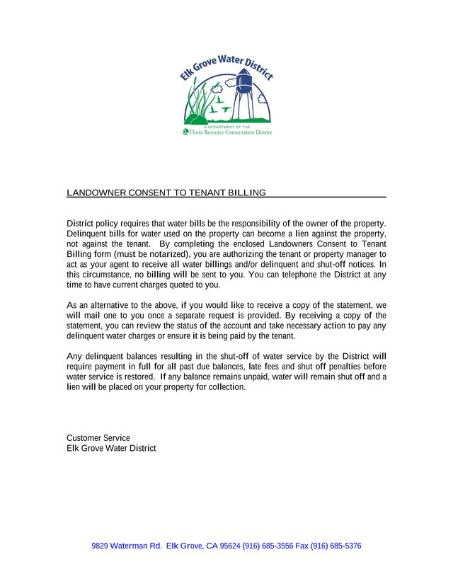 Landowner Consent To Tenant Billing screenshot
