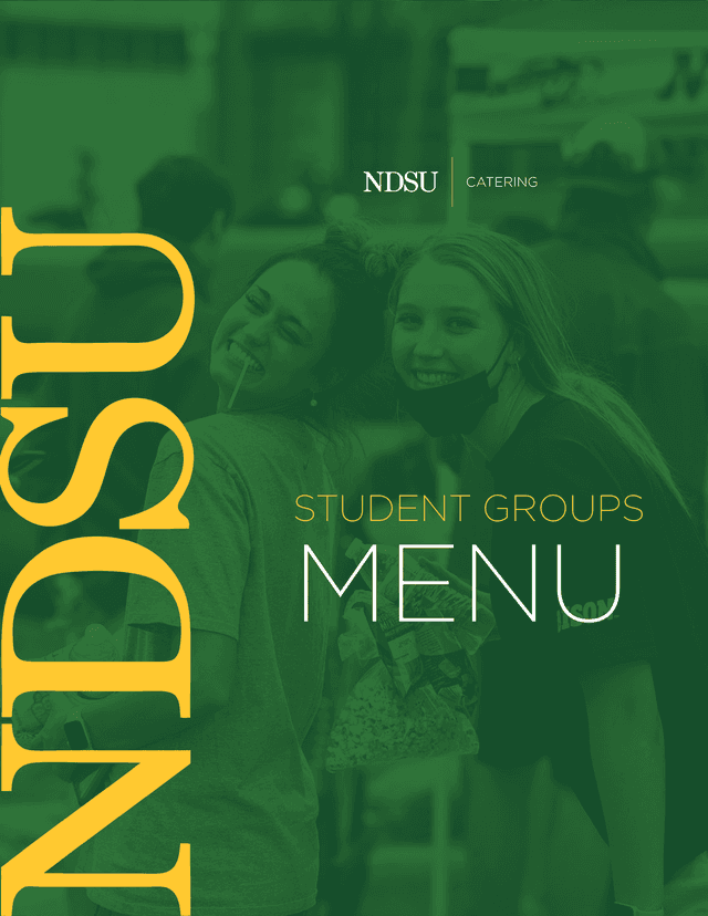 NDSU Catering Student Group Menu screenshot
