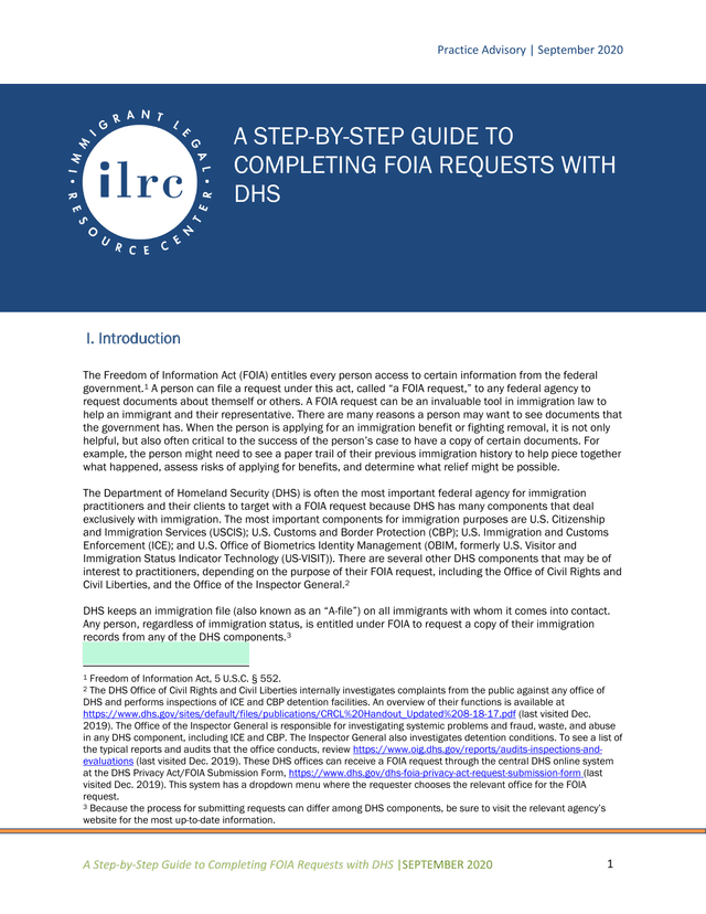 A Step By Step Guide To Completing FOIA Requests With DHS screenshot