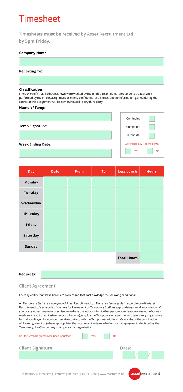 Client Agreement screenshot