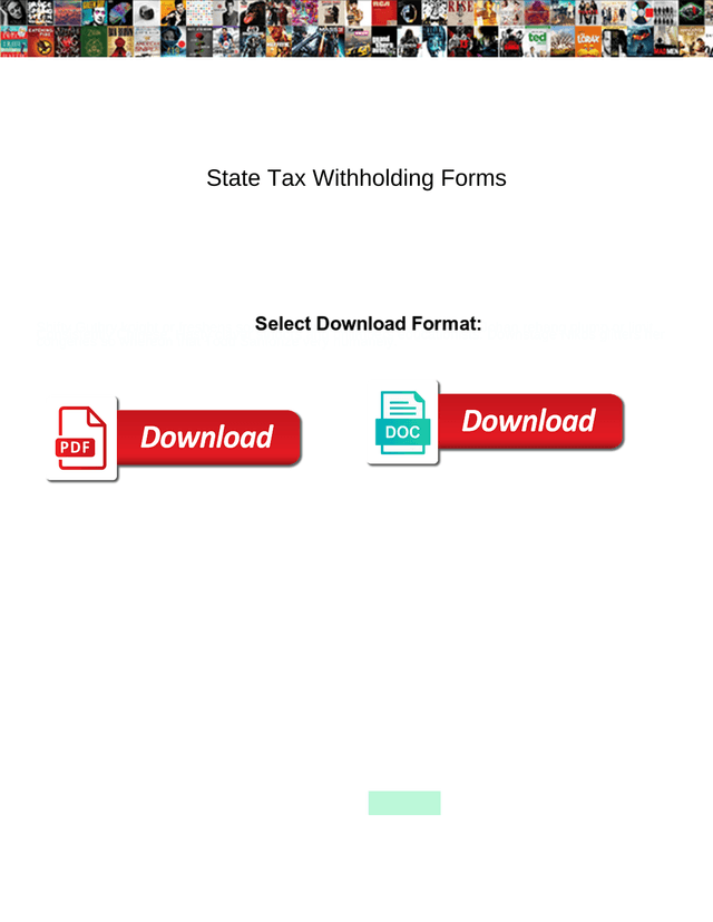 State Tax Withholding Forms screenshot