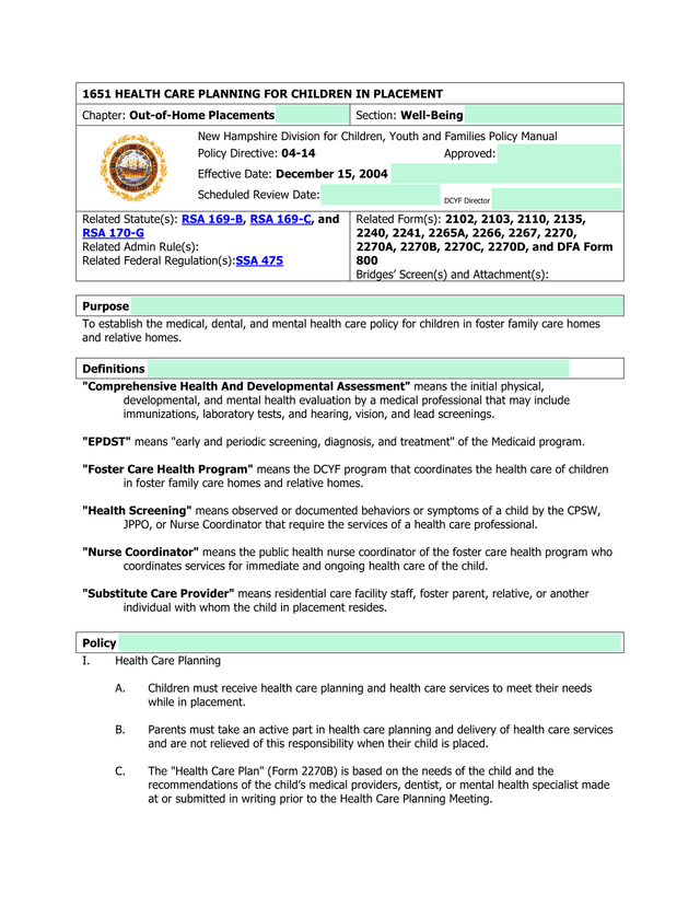 1651 Health Care Planning For Children In Placement screenshot