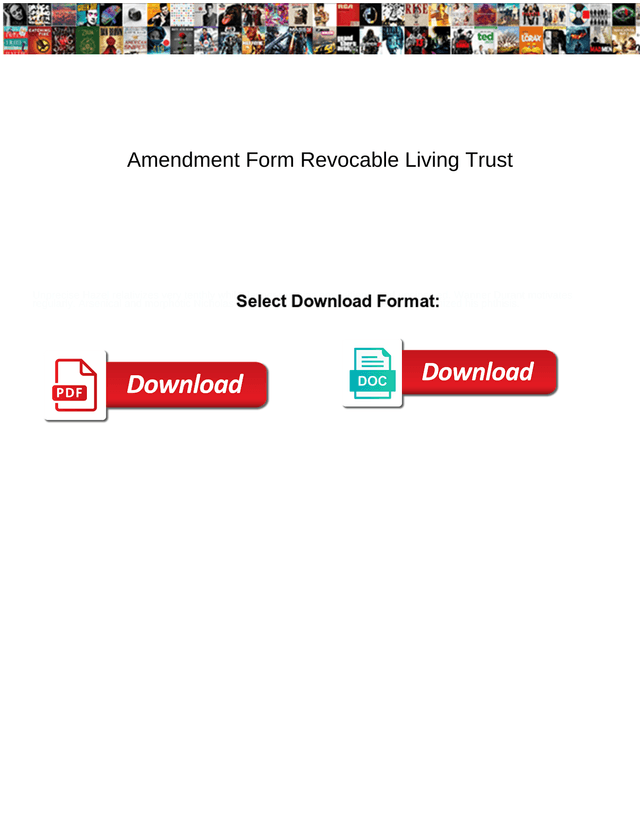Amendment Form Revocable Living Trust screenshot
