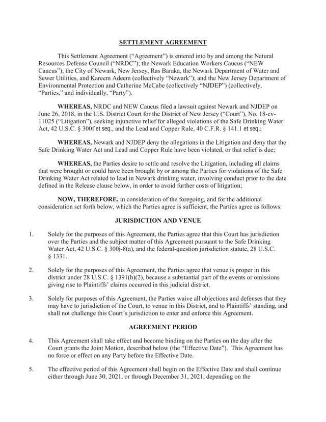 Settlement Agreement screenshot