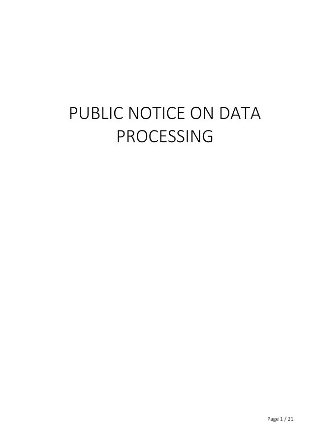 Public Notice On Data Processing screenshot