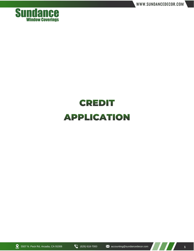 Credit Application screenshot