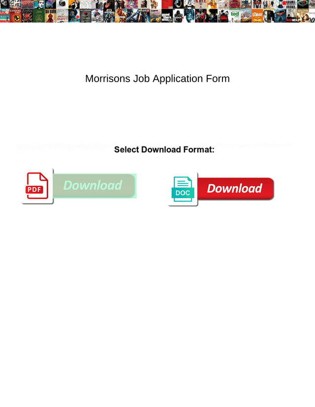 Morrisons Job Application Form screenshot
