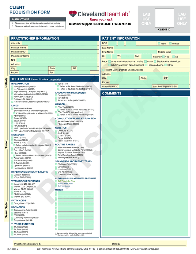 CLIENT REQUISITION FORM screenshot