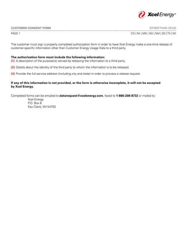 Customer Consent Form Other Than CeUD screenshot