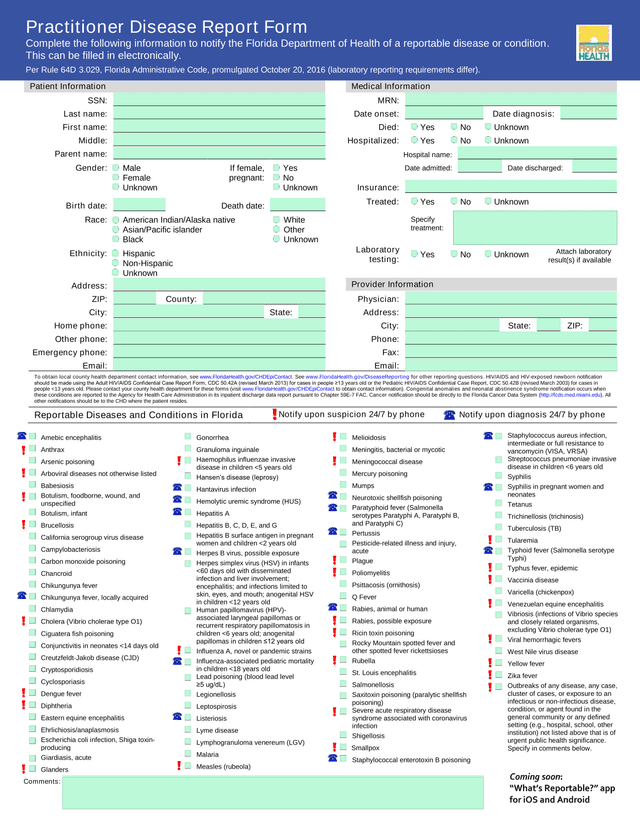 Patient Information And Medical Information Form screenshot