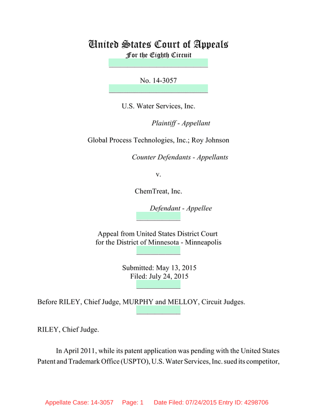 United States Court Of Appeals For The Eighth Circuit Case No. 14 3057 screenshot