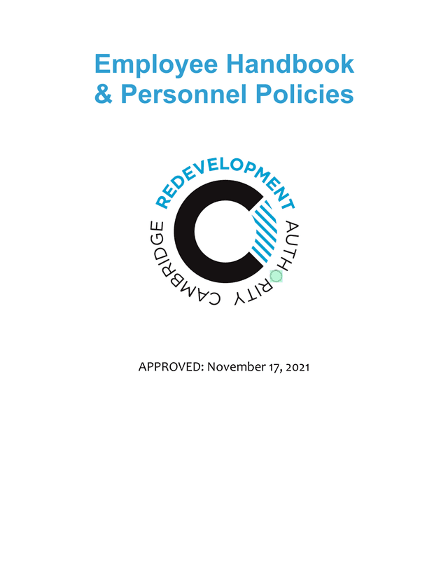 Employee Handbook  Personnel Policies screenshot